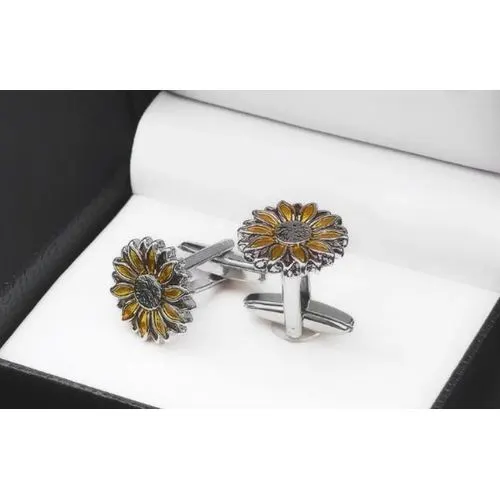Dy Classic sunflower designed Cufflinks