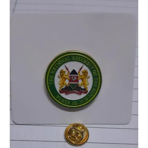 Circular Kenya National assembly lapel pin